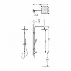 Tres komplet prysznicowy do baterii natynkowych 06163506