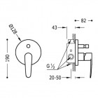 Tres Flat Tres bateria wannowo-natryskowa podtynkowa 20418001