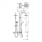 Tres Flat Tres zestaw termostatyczny natryskowy 20438702