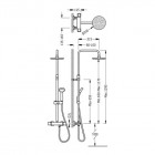 Tres Flat Tres zestaw termostatyczny natryskowy 20438703