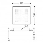 Tres deszczownica 380x380 mm