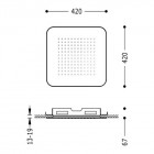 Tres deszczownica 420x420 mm