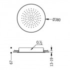 Tres deszczownica średnica 380 mm