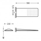 Tres deszczownica 210x550 mm zaokrąglona