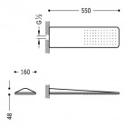 Tres deszczownica 160x550 mm zaokrąglona