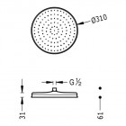 Tres deszczownica okrągła 310 mm