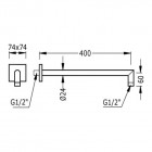 Tres ramię natrysku ścienne 40 cm