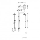 Tres komplet prysznicowy do baterii natynkowych 20047501