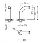 Tres kolanko do baterii wannowej 29987001