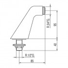 Tres kolanko do baterii wannowej 134871