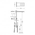 Tres Shower Technology zestaw natryskowy z baterią termostatyczną 09286554