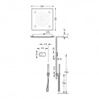 Tres Shower Technology zestaw natryskowy z baterią termostatyczną chromoterapia 09286566