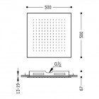 Tres deszczownica 500x500 mm 134951