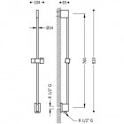 Tres drążek niklowany z ujęciem wody w ścianie 03493299