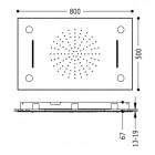 Tres deszczownica chromoterapia 500x800 mm