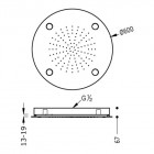 Tres deszczownica chromoterapia średnica 600 mm 29995701