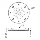 Tres deszczownica chromoterapia średnica 600 mm 29995801