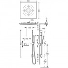 Tres Shower Technology zestaw natryskowy z baterią termostatyczną 09286581