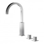 Tres Cuadro Tres bateria umywalkowa 3-otworowa nablatowa wys. 281 mm
