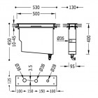 Tres trójotworowy zestaw montażowy ze zbiornikiem 20224501