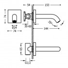 Tres wylewka ścienna 21018107