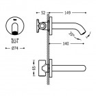 Tres wylewka ścienna 26218004