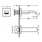 Tres wylewka wannowa kaskada ścienna 20718107