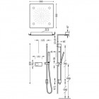 Tres Shower Technology zestaw natryskowy z baterią termostatyczną chromoterapia 09286585