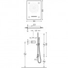 Tres Shower Technology zestaw natryskowy z baterią termostatyczną chromoterapia 09286301