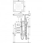 Tres Shower Technology zestaw natryskowy z baterią termostatyczną 09286309