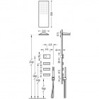 Tres Shower Technology zestaw natryskowy z baterią termostatyczną 09286314