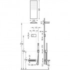 Tres Shower Technology zestaw wannowy z baterią termostatyczną 09286316