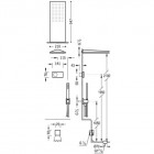 Tres Shower Technology zestaw wannowy z baterią termostatyczną 09286318