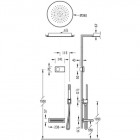Tres Shower Technology zestaw wannowy z baterią termostatyczną 09286320
