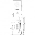 Tres Shower Technology zestaw natryskowy z baterią termostatyczną 09286403