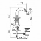 Tres Bimax Tres bateria bidetowa 168120