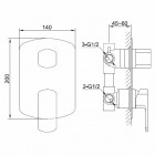 Kohlman Foxal kompletny zestaw wannowy QW211FR