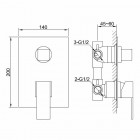 Kohlman Excelent kompletny zestaw wannowy QW211HQ-007