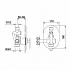 Kohlman Boxine kompletny zestaw prysznicowy podtynkowy QW220BR