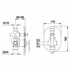 Kohlman Boxine kompletny zestaw prysznicowy podtynkowy QW210BR