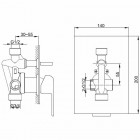 Kohlman Saxo kompletny zestaw prysznicowy podtynkowy QW210SQ