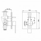 Kohlman Excelent kompletny zestaw prysznicowy podtynkowy QW210HQ
