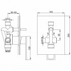 Kohlman Nexen kompletny zestaw prysznicowy podtynkowy QW210UQ