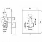 Kohlman Dexame kompletny zestaw prysznicowy podtynkowy QW210DQ