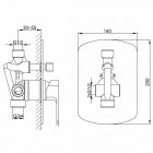 Kohlman Foxal kompletny zestaw prysznicowy podtynkowy QW210FR