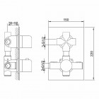 Kohlman Excelent kompletny zestaw prysznicowy termostatyczny podtynkowy QW432HQ
