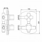Kohlman Foxal kompletny zestaw prysznicowy termostatyczny podtynkowy QW432FR