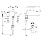 Kludi Pure&Solid bateria umywalkowa 3 otworowa 343940575