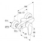 Kludi Pure&Solid bateria natryskowa 348410575