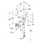 Kludi Pure&Style bateria umywalkowa wysoka 400250575